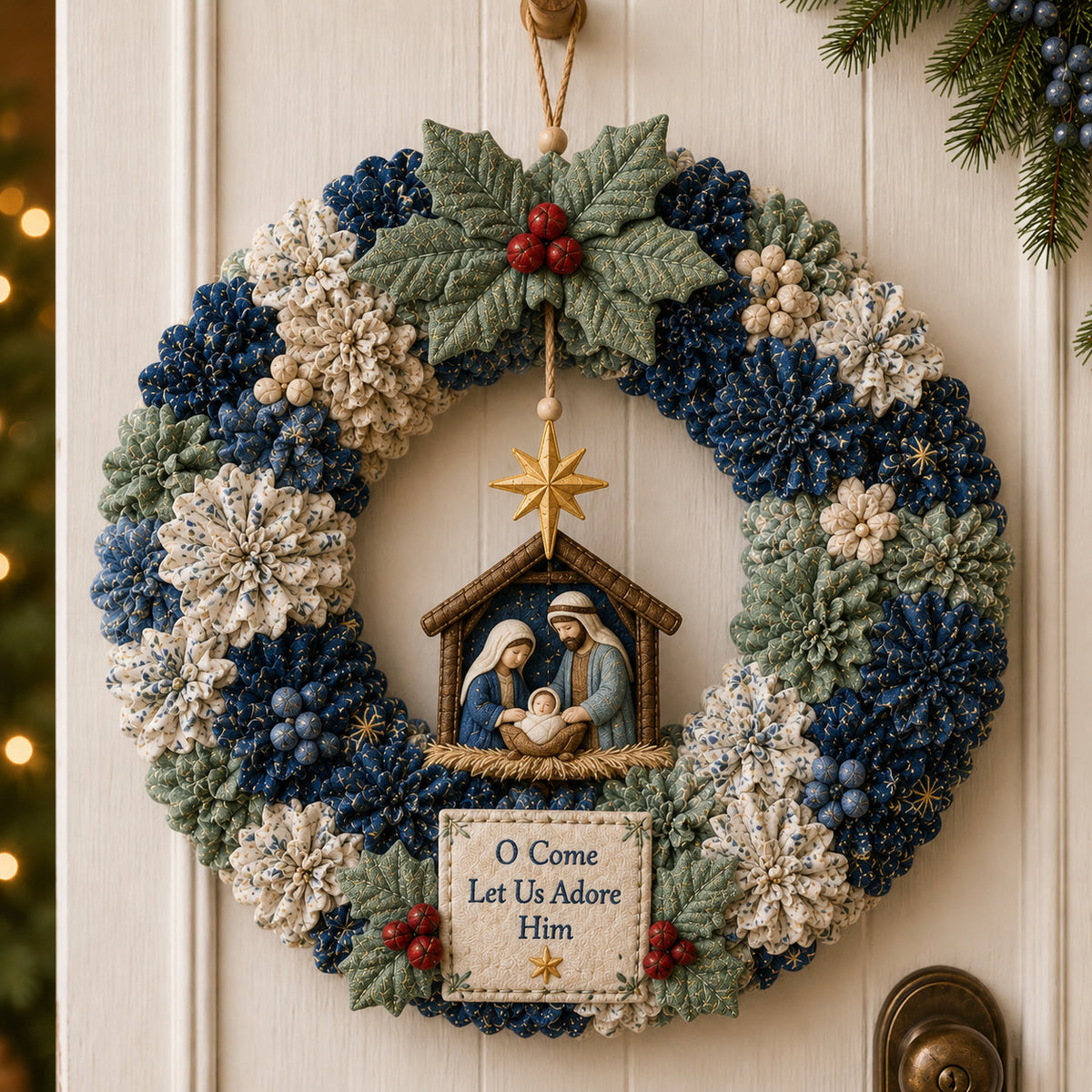 🔥50% Off Last Day 🔥🎄 3D Fabric Poke Wreath DIY Kit