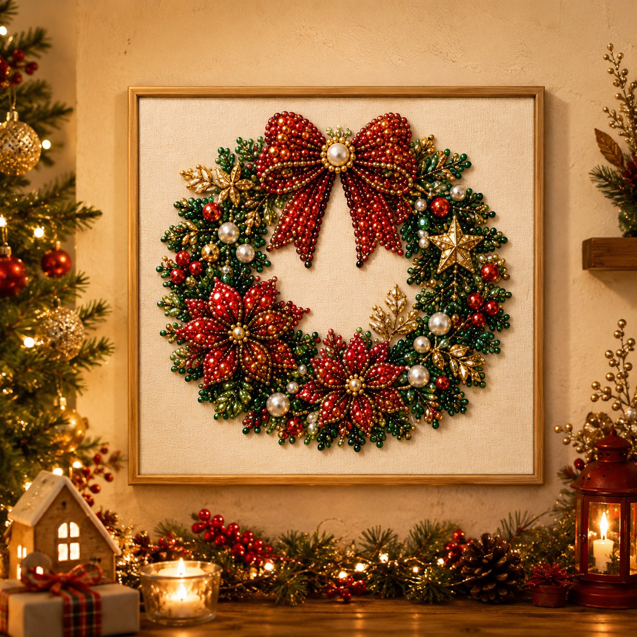 ๐DIY Christmas Pearl Art Kit โ Create, Frame & Display