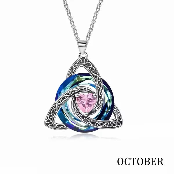 🔥LAST DAY 50% OFF - ✝️Birthstone Celtic Trinity Knot Necklace ✨