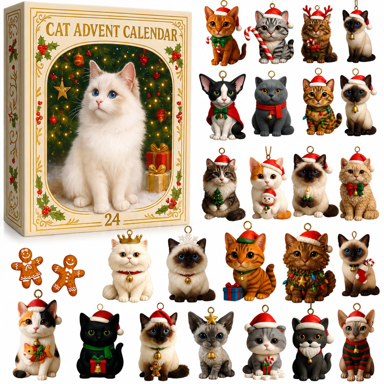 2026 Cat Advent Calendar – 24 Festive Cat Figures for the Christmas Countdown
