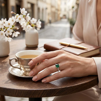 Vintage Emerald Cut Zircon Statement Ring
