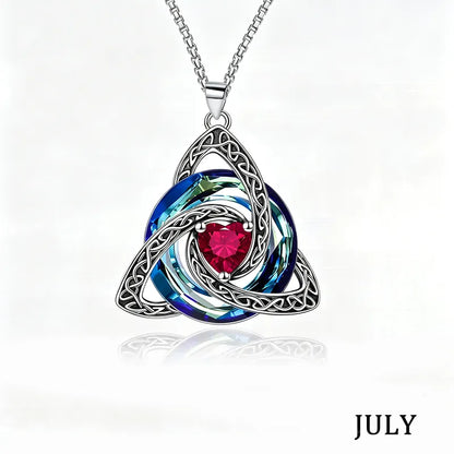 🔥LAST DAY 50% OFF - ✝️Birthstone Celtic Trinity Knot Necklace ✨