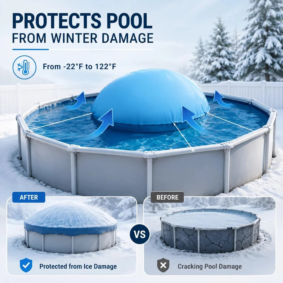 💧 Winter 50% OFF - Uirway Heavy‑Duty PVC Winter Pool Pillow for Above‑Ground Pools