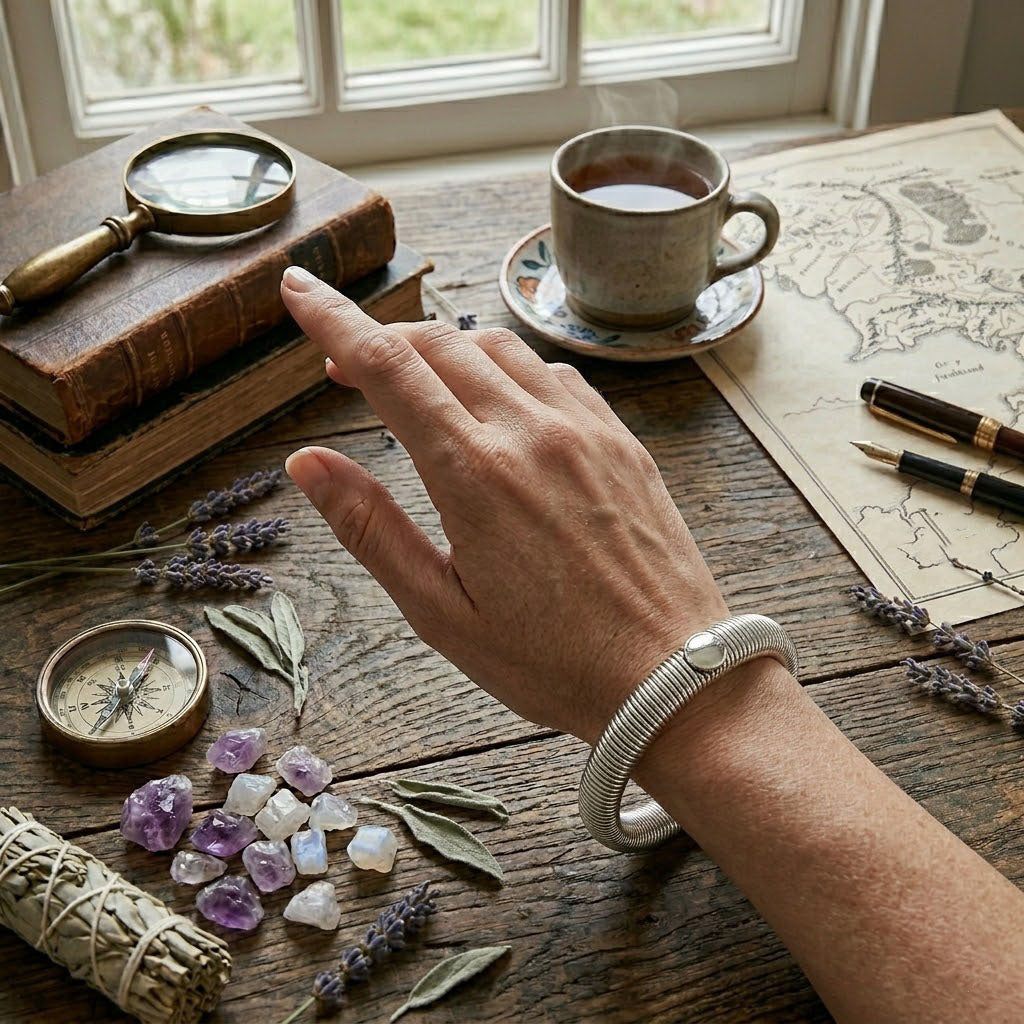 Elastic Metal Spring Bangle and Sleeve Garter
