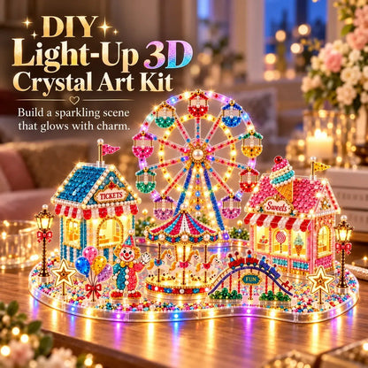 DIY Crystal Art Kit with LED Lighting – Sparkling Miniature Scenes to Create Yourself