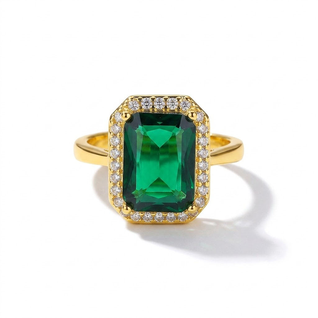 Vintage Geometric Gemstone Ring