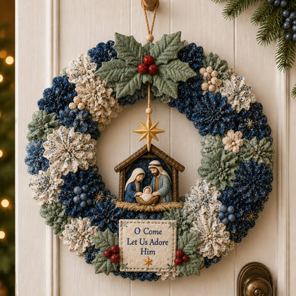 🔥50% Off Last Day 🔥🎄 3D Fabric Poke Wreath DIY Kit