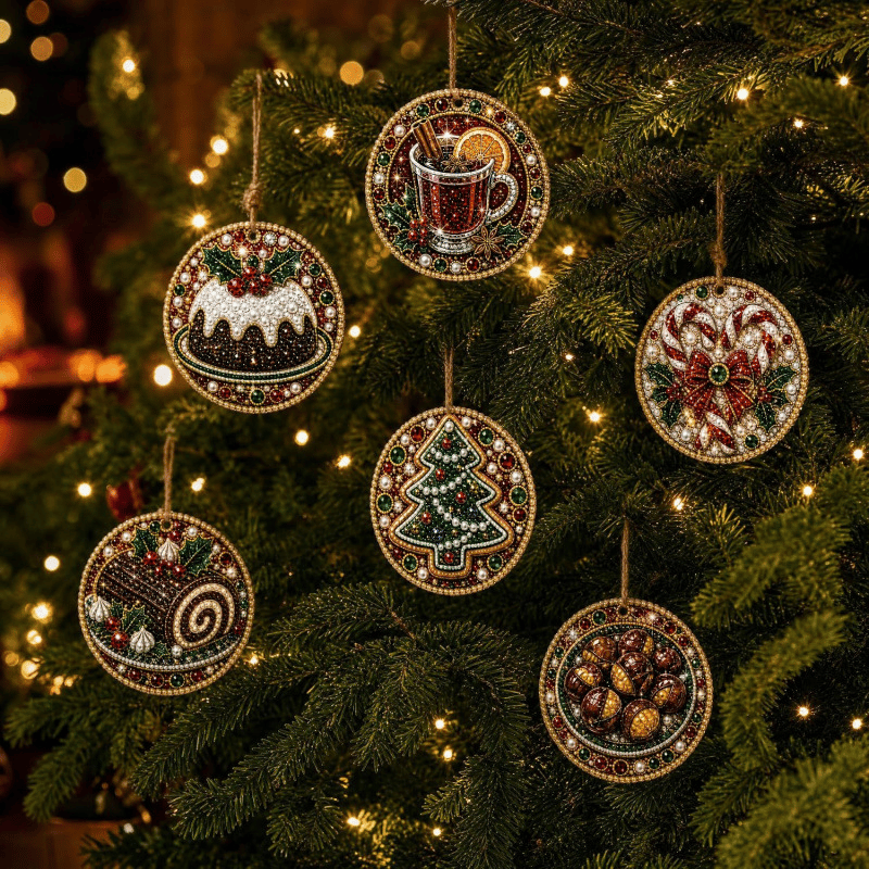 🔥🎄Christmas DIY Diamond Painting Ornaments Kit (6 PCS)🎅