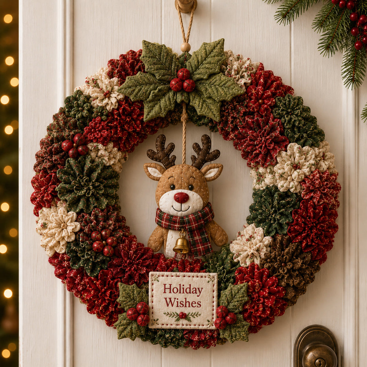 🔥50% Off Last Day 🔥🎄 3D Fabric Poke Wreath DIY Kit