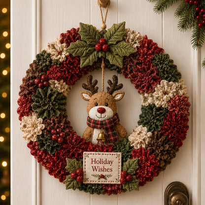 🔥50% Off Last Day 🔥🎄 3D Fabric Poke Wreath DIY Kit