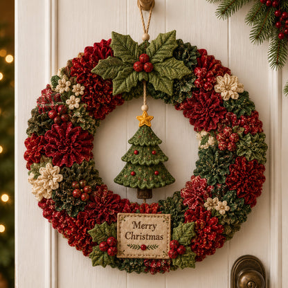 🔥50% Off Last Day 🔥🎄 3D Fabric Poke Wreath DIY Kit