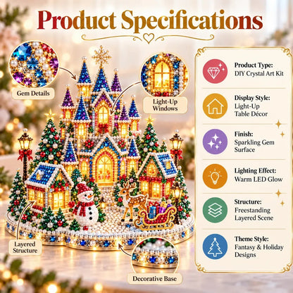 DIY Crystal Art Kit with LED Lighting – Sparkling Miniature Scenes to Create Yourself