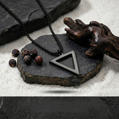 Urban Geometric Triangle Pendant Necklace