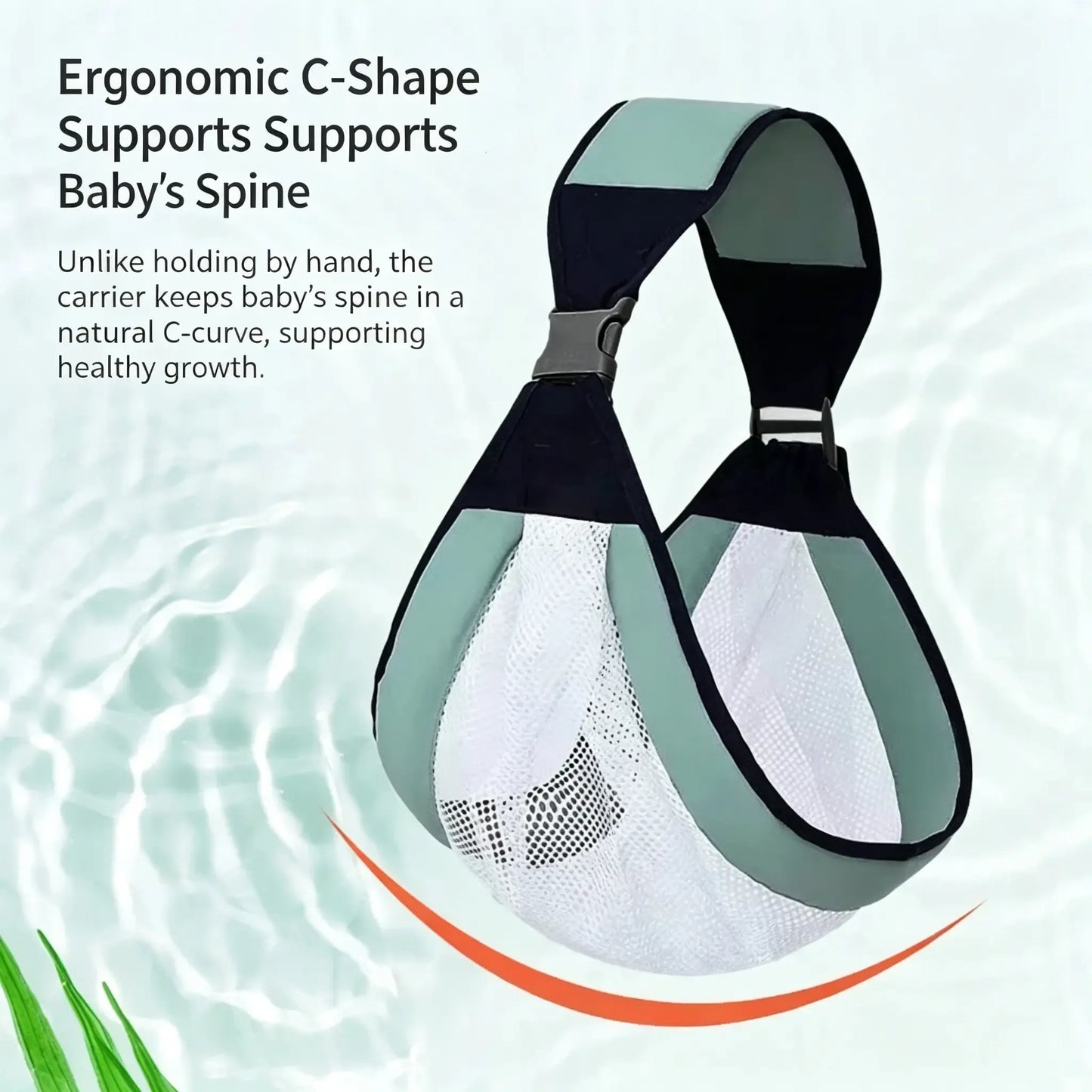 Single‑shoulder breathable baby carrier