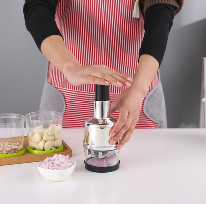 Stainless Steel Manual Push Vegetable Chopper