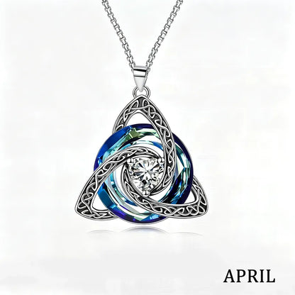 🔥LAST DAY 50% OFF - ✝️Birthstone Celtic Trinity Knot Necklace ✨