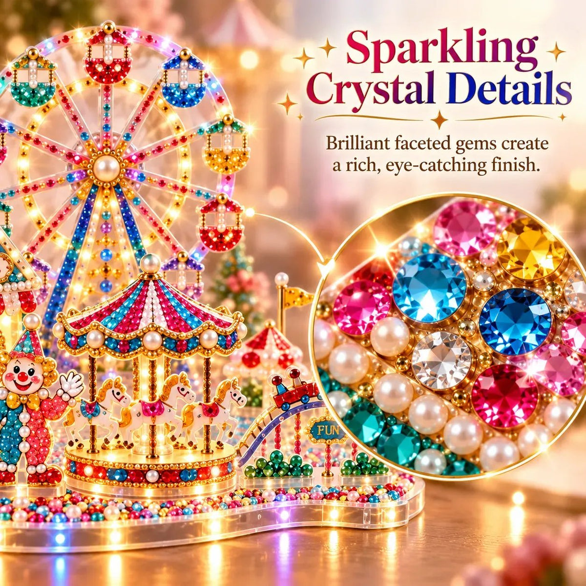 DIY Crystal Art Kit with LED Lighting – Sparkling Miniature Scenes to Create Yourself