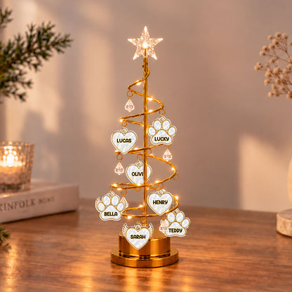 Custom Family & Pet Christmas Tree Light, Family Christmas Decor • In Loving Memory Tree - Personalized LED Tree Lights