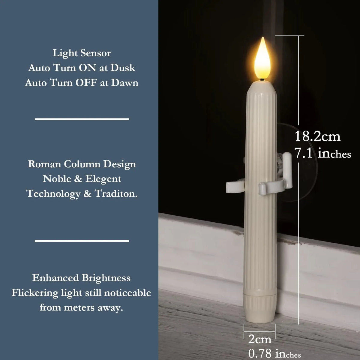 🔥2026 Christmas Sale 50% OFF | Dusk to Dawn LED Window Candles with Suction Cups