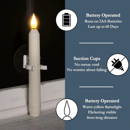 🔥2026 Christmas Sale 50% OFF | Dusk to Dawn LED Window Candles with Suction Cups