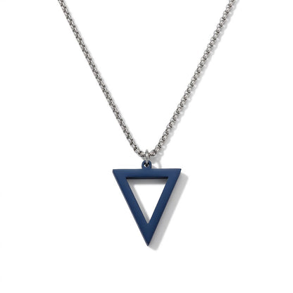 Urban Geometric Triangle Pendant Necklace