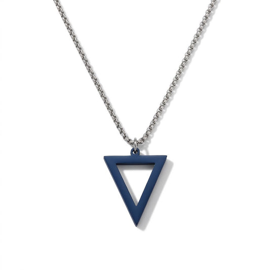 Urban Geometric Triangle Pendant Necklace