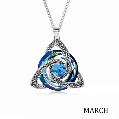 🔥LAST DAY 50% OFF - ✝️Birthstone Celtic Trinity Knot Necklace ✨