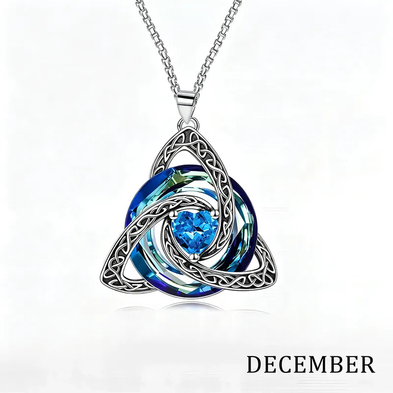 🔥LAST DAY 50% OFF - ✝️Birthstone Celtic Trinity Knot Necklace ✨