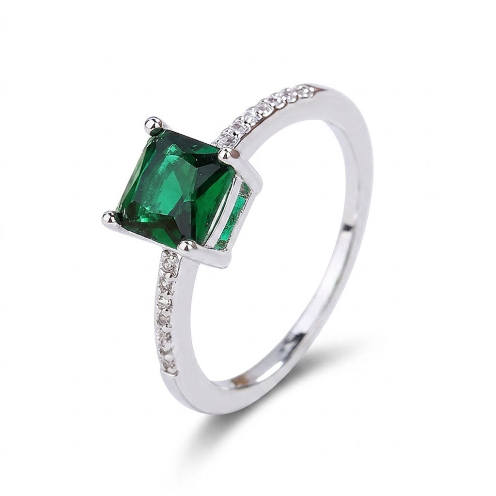 Vintage Emerald Cut Zircon Statement Ring