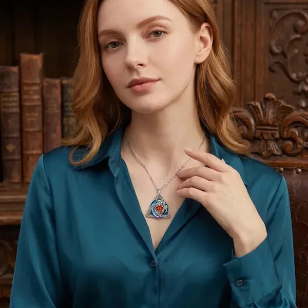 🔥LAST DAY 50% OFF - ✝️Birthstone Celtic Trinity Knot Necklace ✨