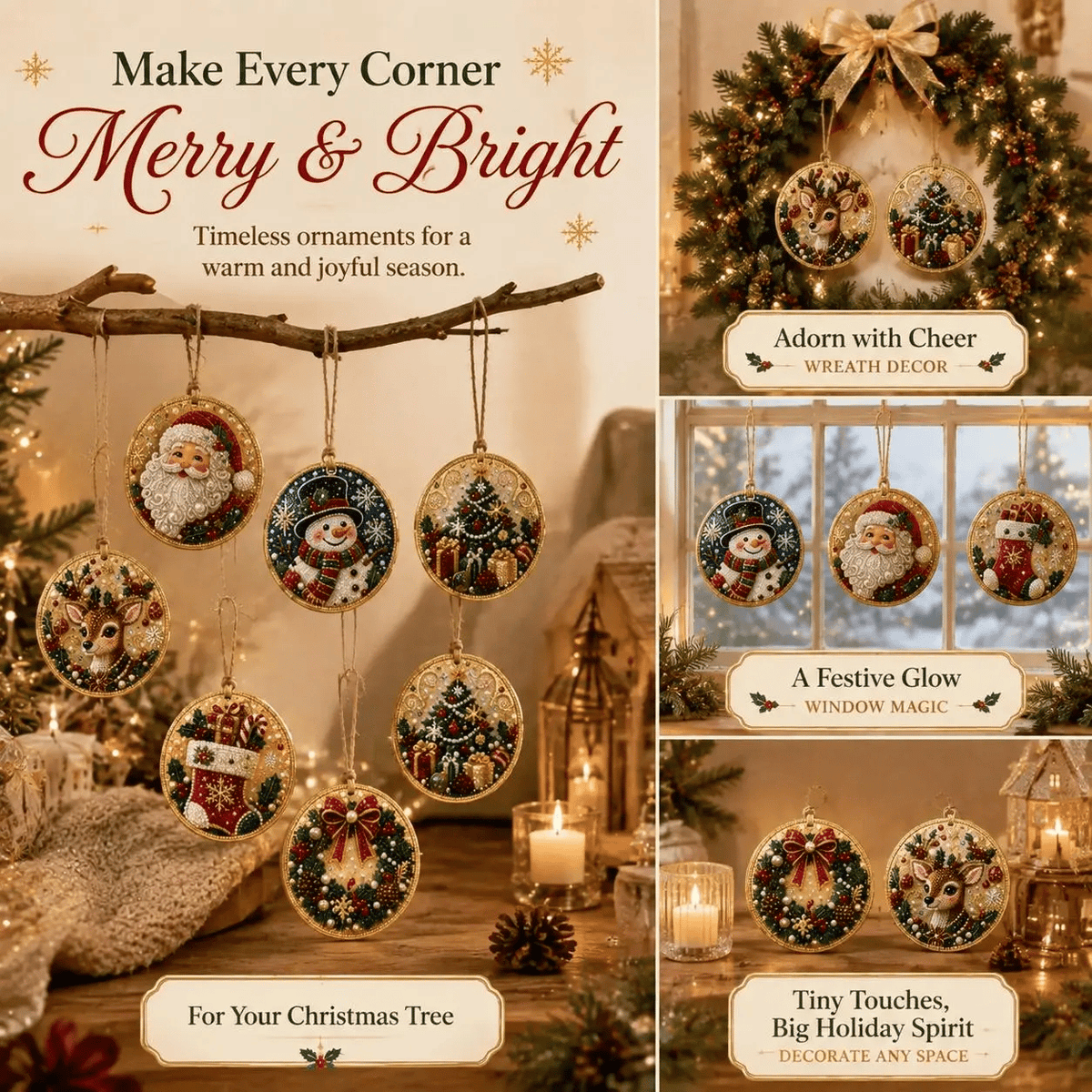 🔥🎄Christmas DIY Diamond Painting Ornaments Kit (6 PCS)🎅