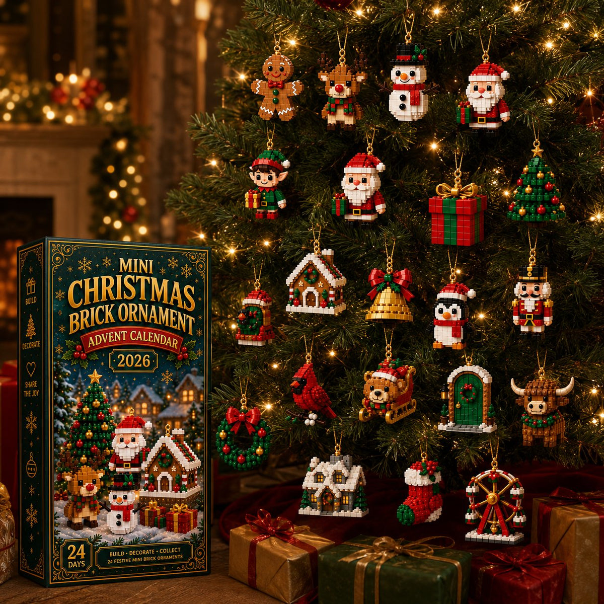 ⏳ Last day to save 50% – 🎄 Build & Hang 24 Festive Mini Ornaments — Advent Calendar for Christmas Trees & Wreaths