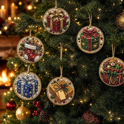 🔥🎄Christmas DIY Diamond Painting Ornaments Kit (6 PCS)🎅