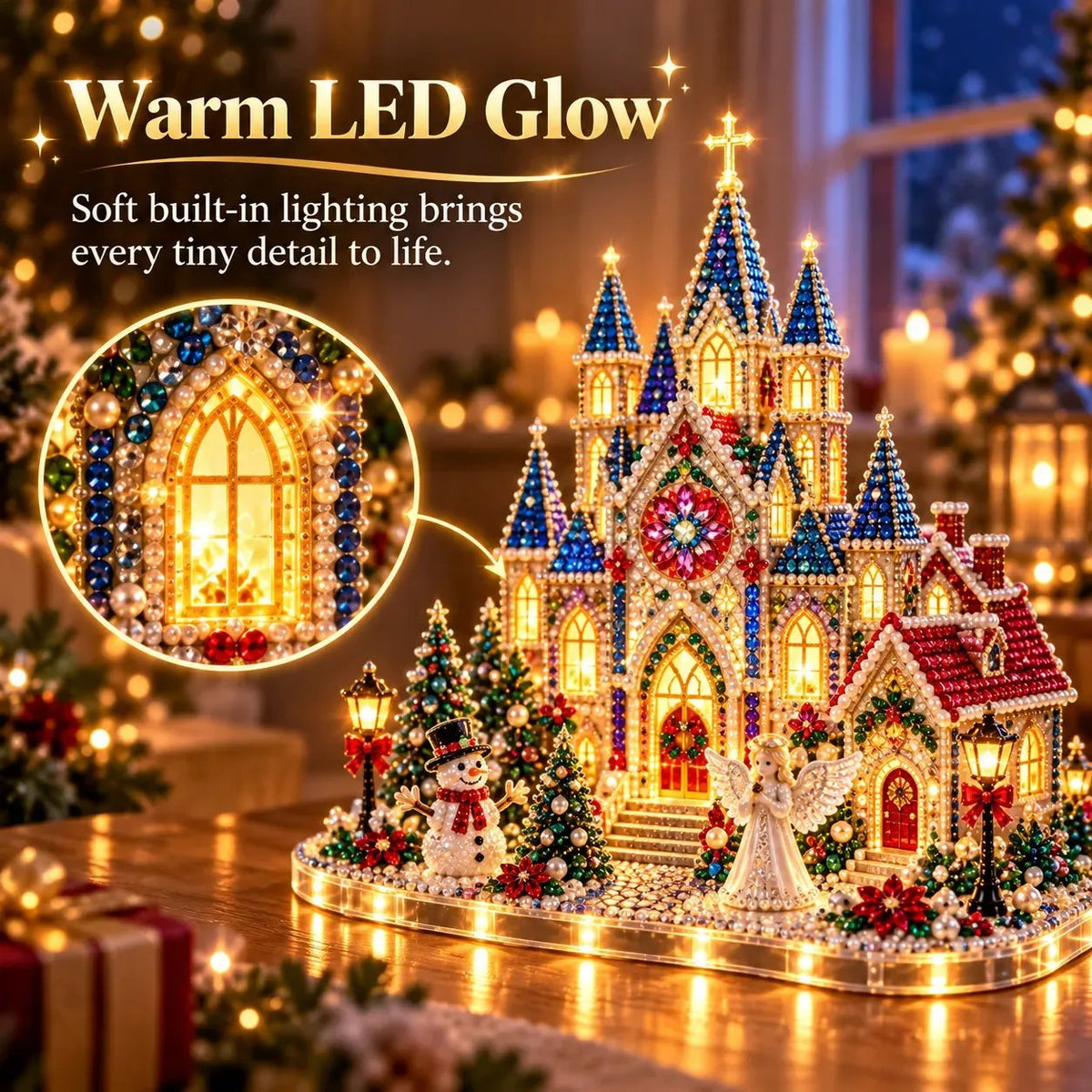 DIY Crystal Art Kit with LED Lighting – Sparkling Miniature Scenes to Create Yourself