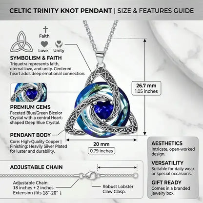🔥LAST DAY 50% OFF - ✝️Birthstone Celtic Trinity Knot Necklace ✨