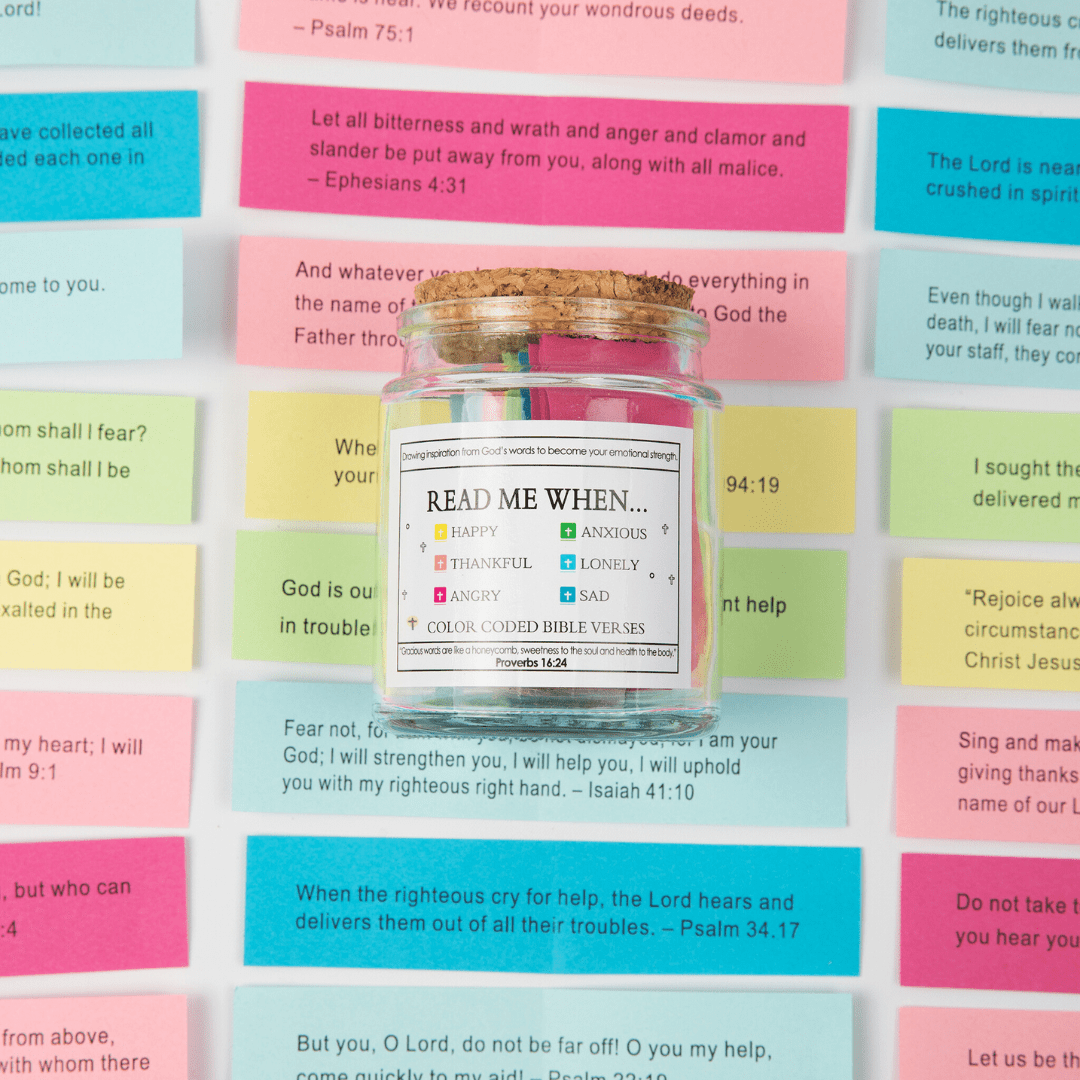 🙏 (GIFTING OFFER) Handmade 90 Day Bible Verses Jar (Free Christian Gift Box)