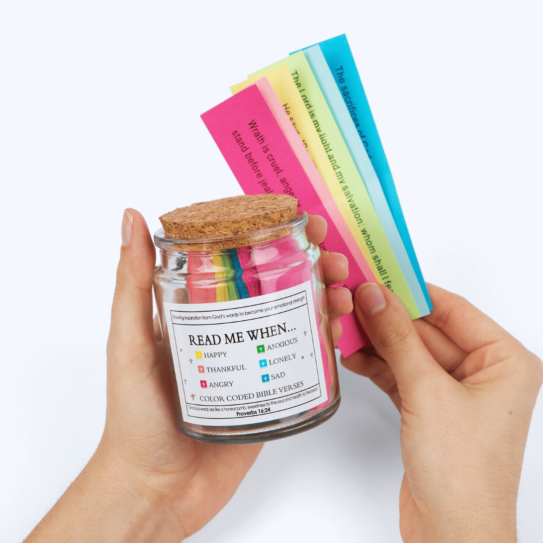 🙏 (GIFTING OFFER) Handmade 90 Day Bible Verses Jar (Free Christian Gift Box)
