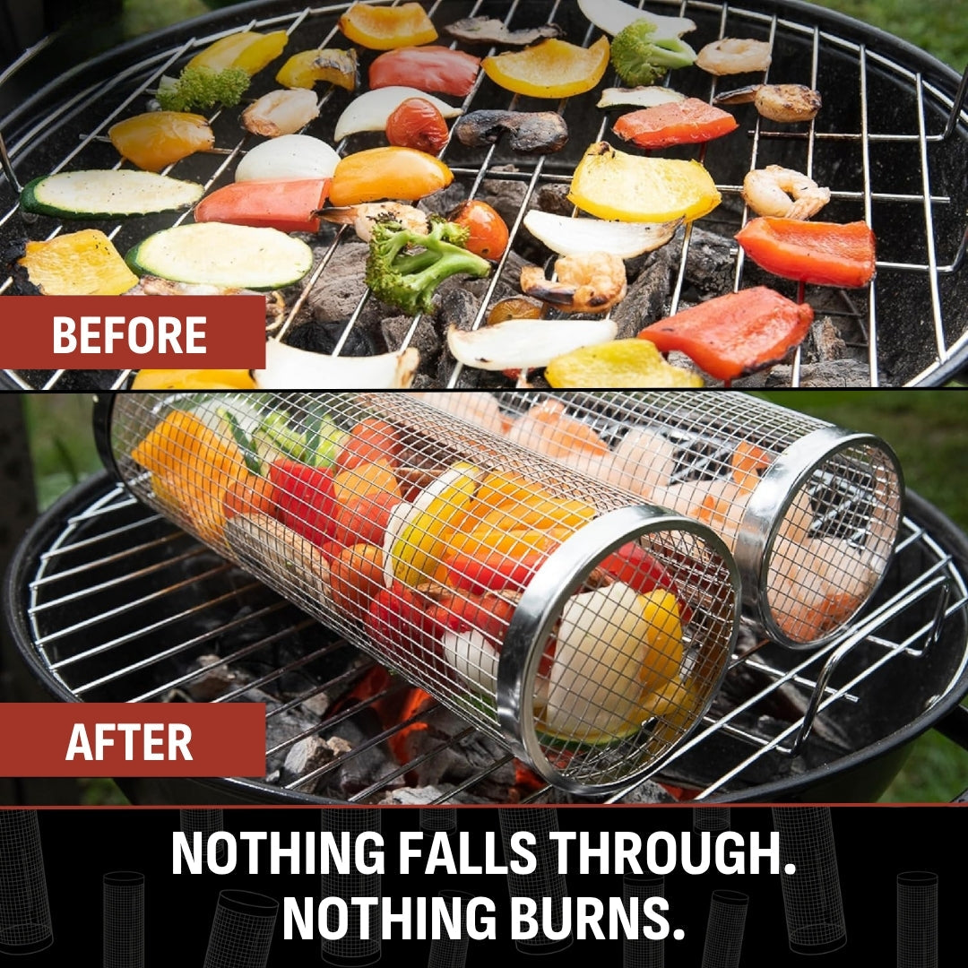 👩‍🍳Rolling Grill Basket🔥