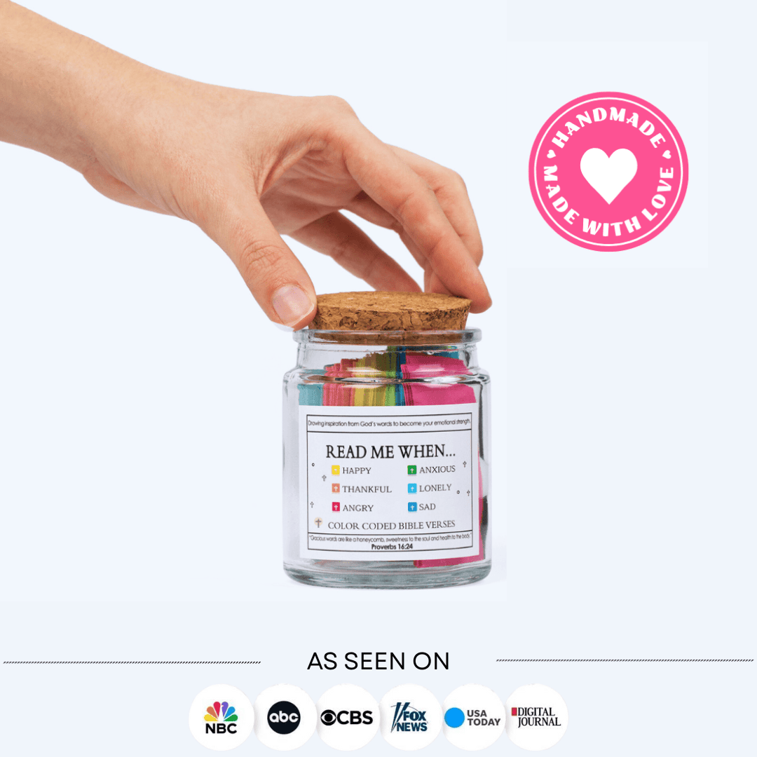 🙏 (GIFTING OFFER) Handmade 90 Day Bible Verses Jar (Free Christian Gift Box)