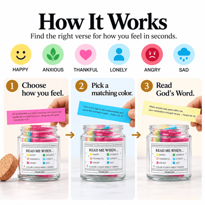 🙏 (GIFTING OFFER) Handmade 90 Day Bible Verses Jar (Free Christian Gift Box)