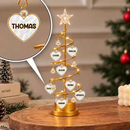 Custom Family & Pet Christmas Tree Light, Family Christmas Decor • In Loving Memory Tree - Personalized LED Tree Lights