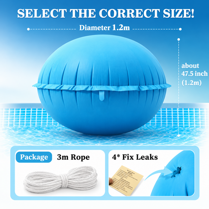 💧 Winter 50% OFF - Uirway Heavy‑Duty PVC Winter Pool Pillow for Above‑Ground Pools