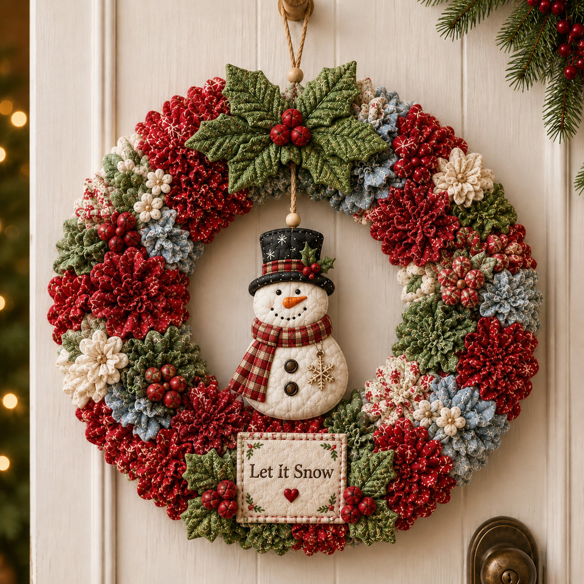 🔥50% Off Last Day 🔥🎄 3D Fabric Poke Wreath DIY Kit