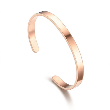 Minimalist 8mm Stainless Steel C-Cuff