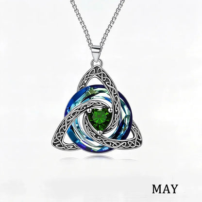 🔥LAST DAY 50% OFF - ✝️Birthstone Celtic Trinity Knot Necklace ✨