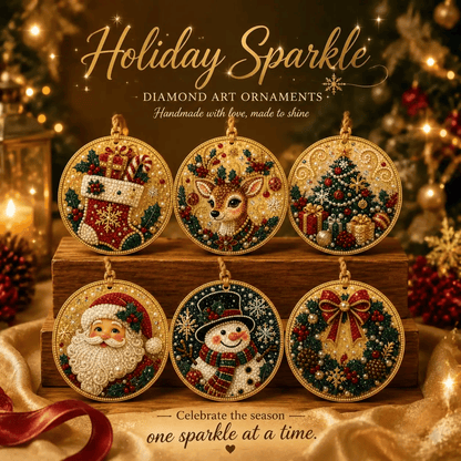 🔥🎄Christmas DIY Diamond Painting Ornaments Kit (6 PCS)🎅