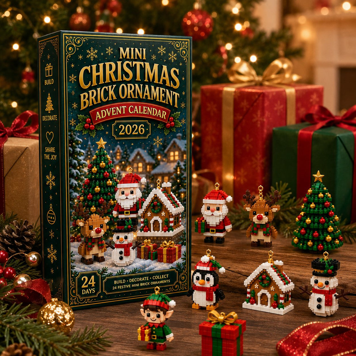 ⏳ Last day to save 50% – 🎄 Build & Hang 24 Festive Mini Ornaments — Advent Calendar for Christmas Trees & Wreaths
