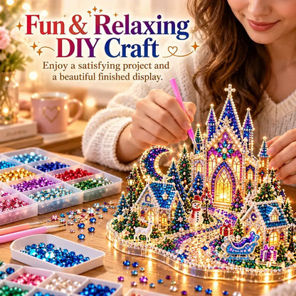 DIY Crystal Art Kit with LED Lighting – Sparkling Miniature Scenes to Create Yourself