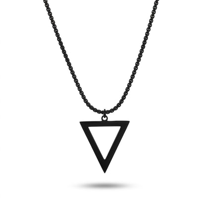 Urban Geometric Triangle Pendant Necklace