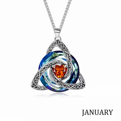 🔥LAST DAY 50% OFF - ✝️Birthstone Celtic Trinity Knot Necklace ✨